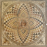 Mosaic of a Roman Villa, Corinth Museum, Korinthia, Peloponnese, Greece Fotografie-Druck von Prisma Archivo 