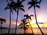 Sunset, Napili Bay, Maui, Hawaii Photographic Print by Douglas Peebles