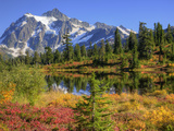 Picture Lake, Mt. Shuksan, Heather Meadows Recreation Area, Washington, Usa Photographic Print by Jamie & Judy Wild