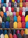 Leather Slippers, Medina Fes, Middle Atlas, Morocco Photographic Print by Pete Oxford