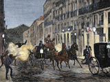 Prisma Archivo - Attack on Isabella Ii (1830-1904) and King Francis of Spain (1822-1902). Madrid, Spain (1872) Fotografická reprodukce Prisma Archivo - Attack on Isabella Ii (1830-1904) and King Francis of Spain (1822-1902). Madrid, Spain (1872) Fotografická reprodukce