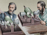 Phonograph. Created in 1877 by Thomas Alva Edison (Milan, Ohio, 1847-West Orange, 1931) Photographic Print by Prisma Archivo 