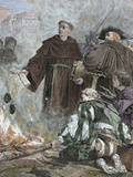 German Reformer, Luther Burning the Papal Bull 'Exsurge Domine' (1520) of Pope Leo X Photographic Print by Prisma Archivo 