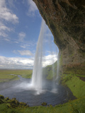 Scenic from Behind the Seljalandsfoss Waterfall, Selfoss, Iceland Photographic Print by Josh Anon