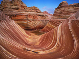 Colorful Sandstone Swirls in the Wave Formation, Paria Canyon, Utah, Usa Photographic Print by Dennis Flaherty