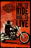 Harley Davidson - Live to Ride Posters
