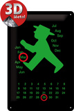 Ampelmann grün Kalender Plaque en métal