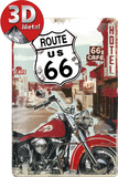 Route 66 Lone Rider Blikskilt
