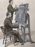 Prisma Archivo - Typographic Composing New Machine by W. Meyer for 'Artistic Illustration', 1885 - Fotografik Baskı