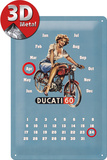 Ducati Pin up Kalender Blechschild