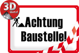 Achtung Baustelle Blechschild