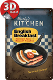 Petit-déjeuner anglais Plaque en métal