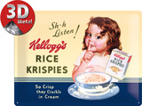 Kellogg's Sh-h Listen! Plaque en métal