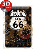 Route 66 Rost-Kollage Tin Sign