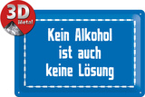 Kein Alkohol ist auch keine Lösung Plakietka emaliowana