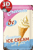 Glace Plaque en métal