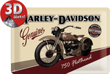 Harley-Davidson Flathead Cartel de chapa Harley-Davidson Flathead Cartel de chapa