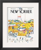 The New Yorker Cover - February 26, 1979 Impressão giclée emoldurada por Saul Steinberg The New Yorker Cover - February 26, 1979 Impressão giclée emoldurada por Saul Steinberg