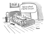 A man turned into a cockroach thinks to himself while lying in bed. - New Yorker Cartoon Premium Giclee Print by John Klossner