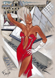 Rouge Cour d'Honneur Posters van Pierre Farel Rouge Cour d'Honneur Posters van Pierre Farel