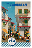 KLM Royal Dutch Airlines: The Caribbean, c.1960s Plakater af J.F. Van Der Leeuw KLM Royal Dutch Airlines: The Caribbean, c.1960s Plakater af J.F. Van Der Leeuw