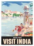 Lake Udaipur: Visit India, c.1957 Posters