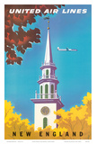 United Air Lines: New England, c.1950s Affiche par Joseph Binder