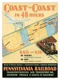 Pennsylvania Railroad: Coast to Coast in 48 Hours Prints