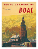 Frank Wootton - British Overseas Airways Corporation: Fly to Germany by BOAC, c.1950s - Giclee Baskı