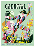 Carnival Havana: Two Months of Fiestas - Cuba c.1948 Plakater af E. Caravia