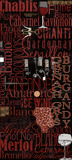 Red Wine Red And Black Prints by Lisa Wolk