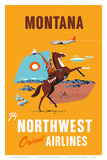 Fly Northwest Orient Airlines: Montana, c.1950s Poster