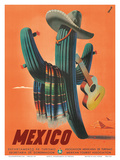 Mexico: Mariachi Cactus, c.1945 Prints