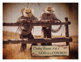 Reason no. 43: God is a Cowboy Posters par Shawnda Eva