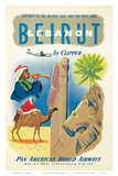 Pan American: Beirut - Lebanon by Clipper c.1950s Posters