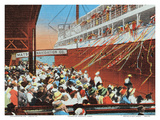 Steamer Day, Honolulu, Hawaii, c.1930s Prints