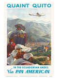 Pan American: Quaint Quito - In the Ecuadorian Andes, c.1938 Kunstdrucke von Paul George Lawler