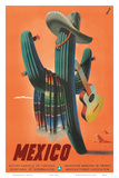 Mexico: Mariachi Cactus, c.1945 Prints