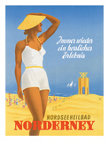 Nordseeneilbad Norderney Resort: Always a Wonderful Experience, c.1949 Giclee-vedos tekijänä Willy Hanke Nordseeneilbad Norderney Resort: Always a Wonderful Experience, c.1949 Giclee-vedos tekijänä Willy Hanke