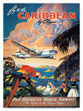 Pan American: Fly to the Caribbean by Clipper, c.1940s Poster von M. Von Arenburg