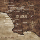 Map of Los Angeles Posters par Luke Wilson