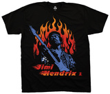 Jimi Hendrix- Hendrix Fire T-Shirt