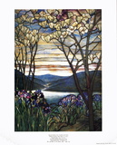 Magnolia and Irises, Tiffany Studios, New York Posters by Tiffany Studios 
