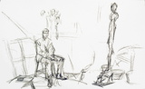 Lithograph from Derriere Le Miroir no. 127 Impressão de peças de coleções por Alberto Giacometti Lithograph from Derriere Le Miroir no. 127 Impressão de peças de coleções por Alberto Giacometti