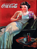 Coca Cola Woman in Evening Gown Blechschild