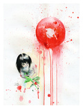 Rote Sonne Giclée-Druck von Lora Zombie