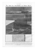 Need for Searchlights. Searchlights on Ocean Liners. Photographic Print