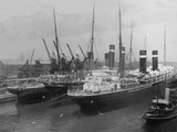 Liners in Southampton Dock. Photographed During the Titanic's Departure. Photographic Print