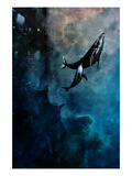 Flying Whales Giclee Print by Alex Cherry