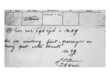 Titanic SOS. Telegram B. Photographic Print